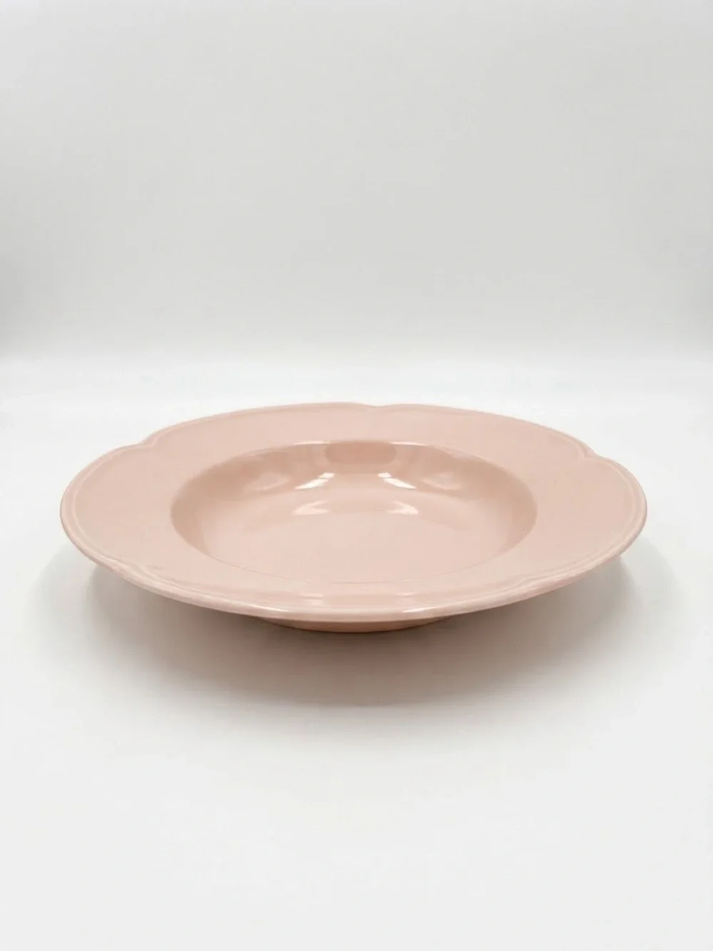 Vintage Eight (8) Johnson Brothers Rosedawn Pink Scalloped Soup Bowls 8